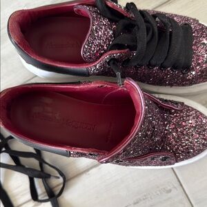 Alexander McQueen Pink Glitter Sneakers